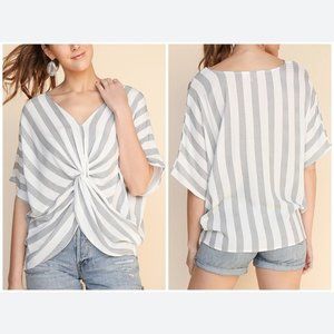NWT Boutique bought Gray and White Stripe